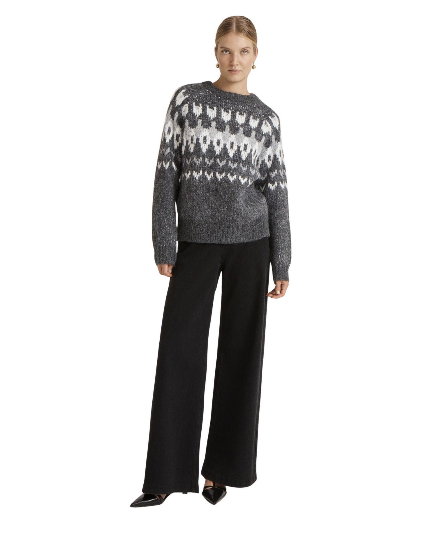 Women's Belinda Fair Isle Long-Sleeve Round Neck Sweater