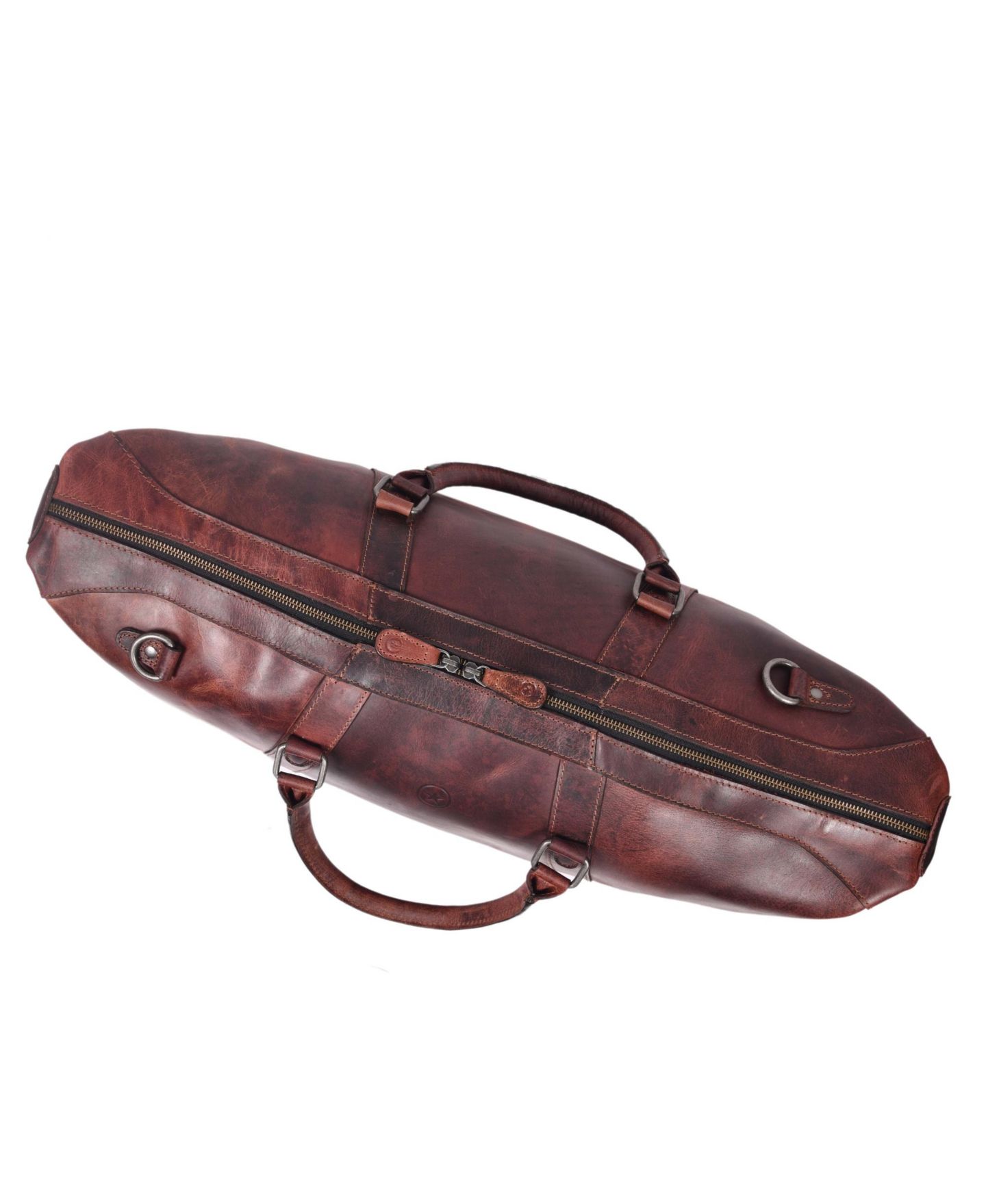 Кожаная дорожная сумка Aaron Leather Goods из цельной кожи, унисекс — фото 11