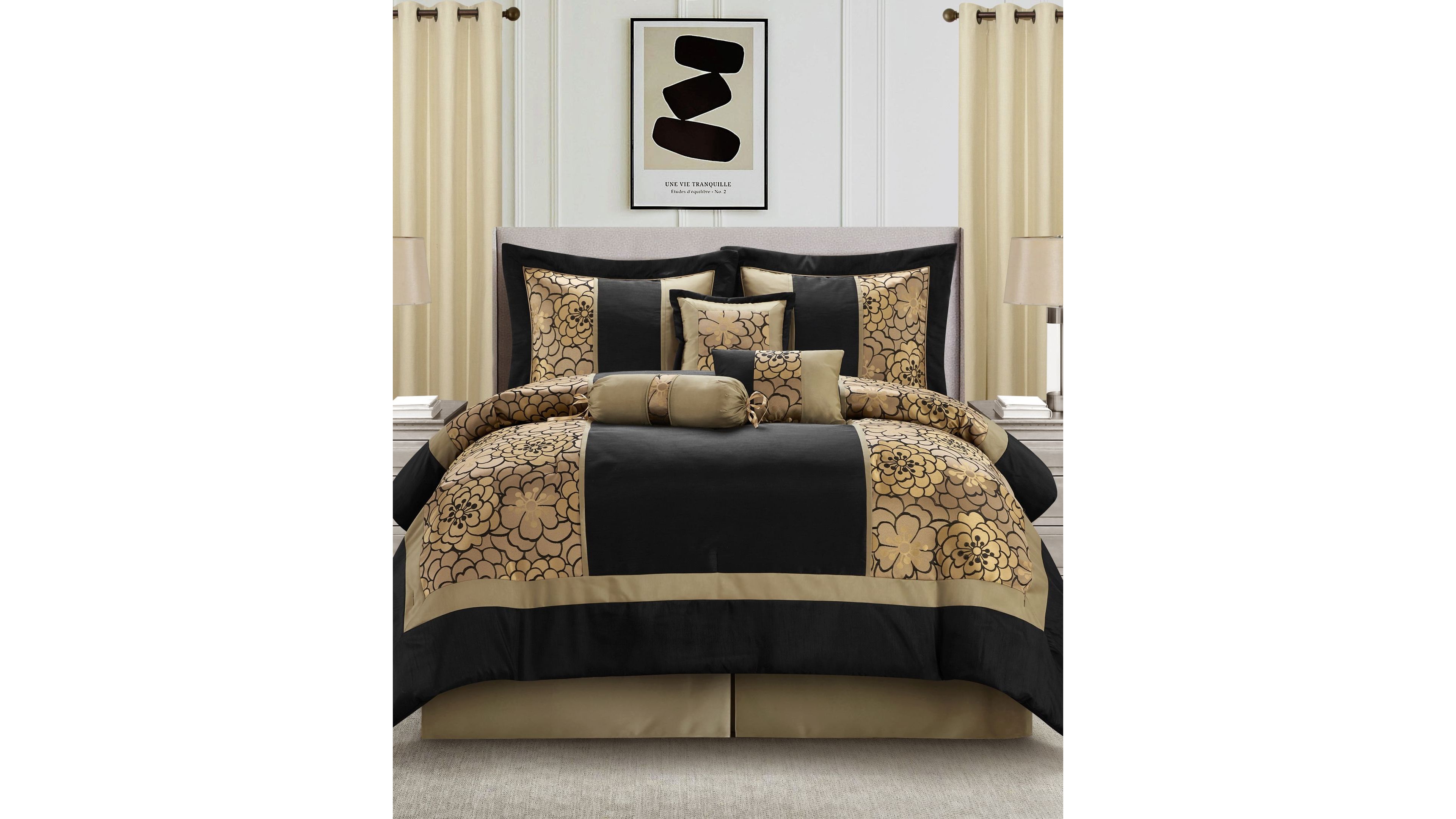 Stratford Park Sibyl Floral 9-Piece. Comforter Set, Queen