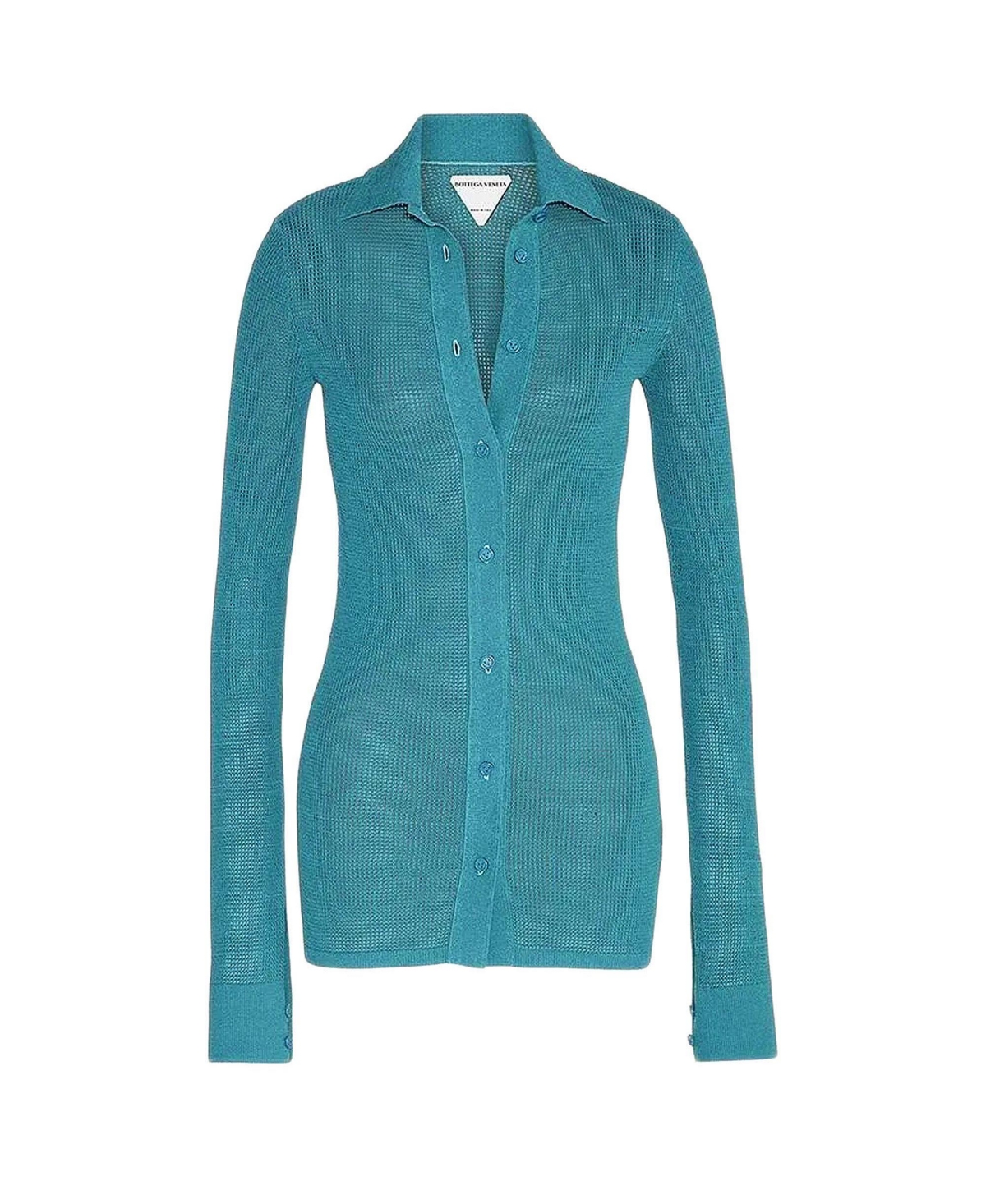 Pre-Owned Bottega Veneta Women's Sheer Mesh Long-Sleeve Shirt
