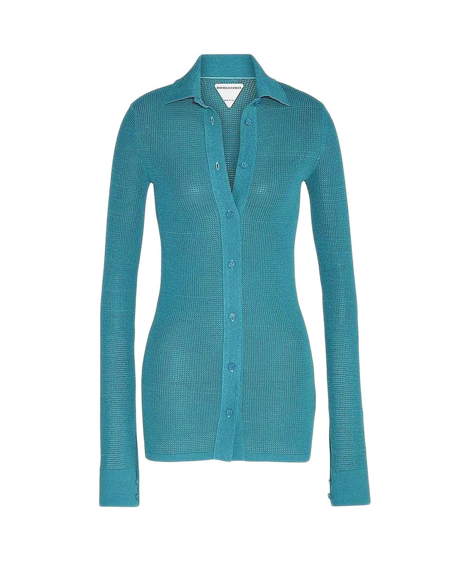 Women's Sheer Mesh Long-Sleeve Shirt