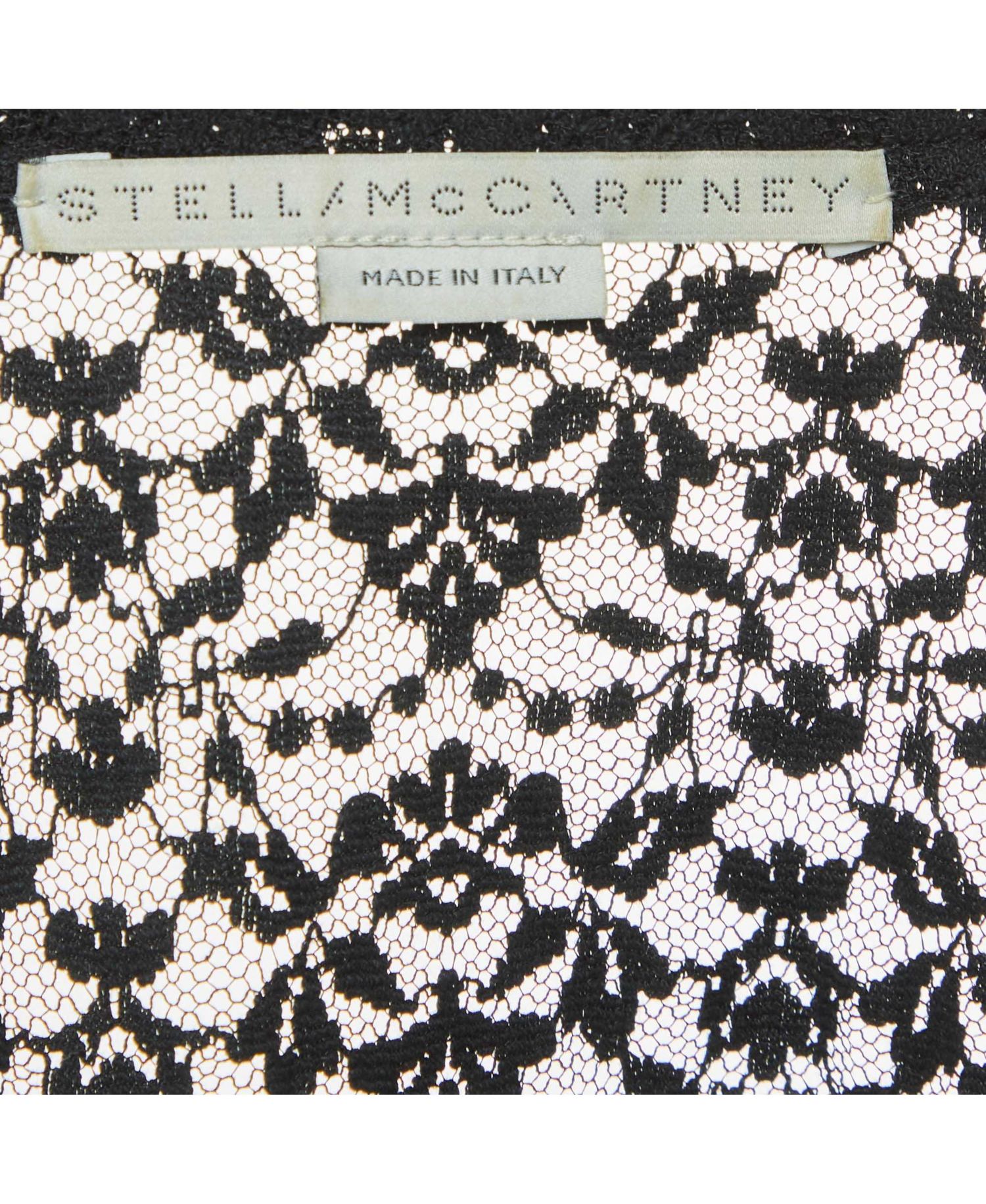 Stella McCartney Women's Sheer Lace Short-Sleeve Top