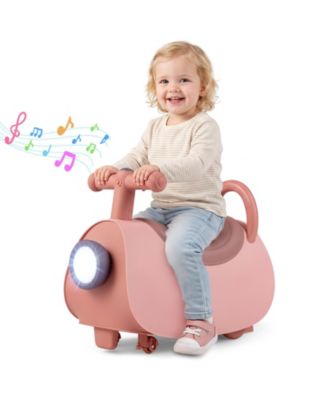 Ride-On Push Car with Headlight and Music, Under-Seat Storage, 55 lbs Capacity, Ages 18-36 Months
