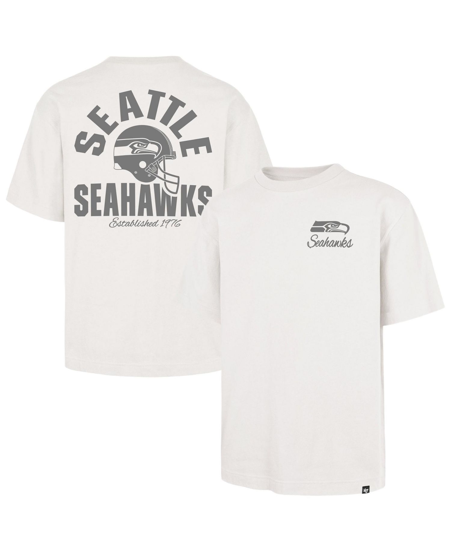 Men's Seattle Seahawks Foundation Heavyweight Cotton Crewneck T-Shirt