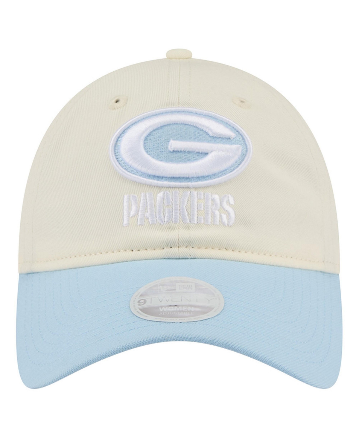 New Era Women's Cream/Coastal Blue Green Bay Packers 9TWENTY Adjustable Hat
