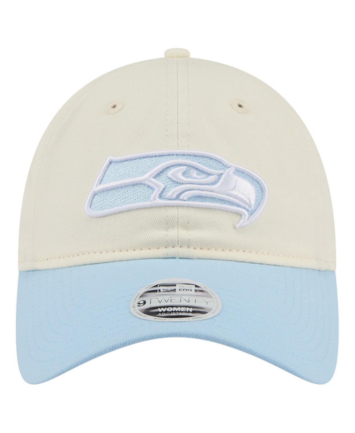 New Era Women's Cream/Coastal Blue Seattle Seahawks 9TWENTY Adjustable Hat