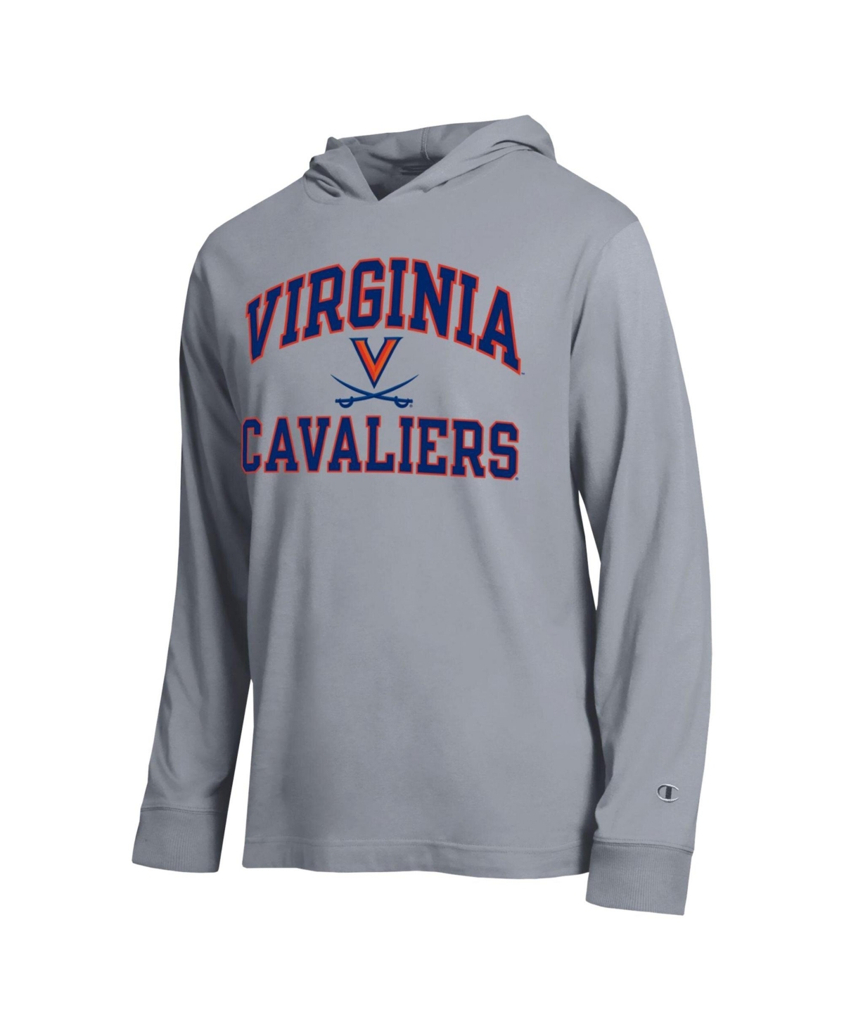 Champion Men's Heather Gray Virginia Cavaliers High Motor All-Star Long Sleeve Hooded Sweatshirt