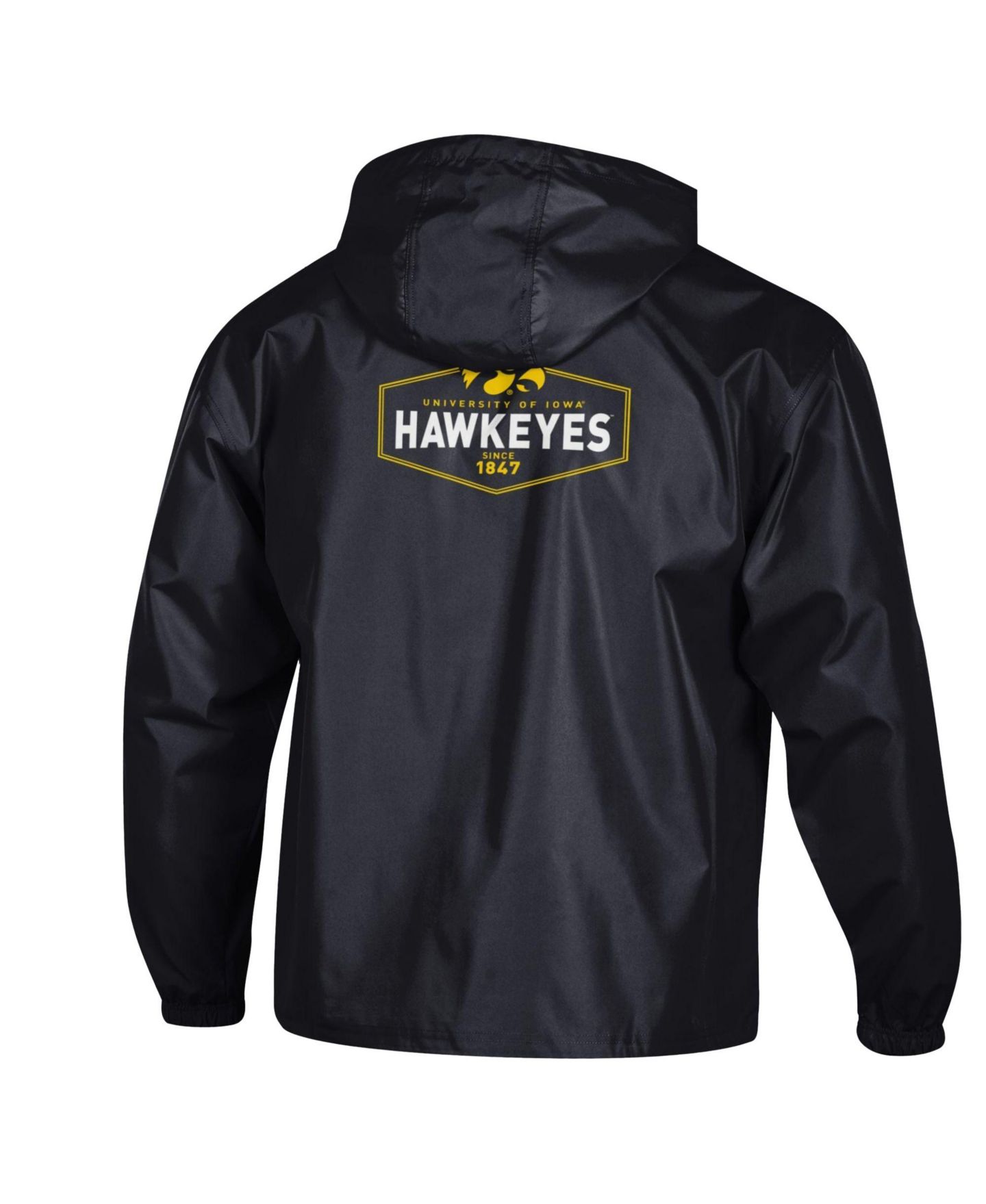 Мужская куртка Champion Black Iowa Hawkeyes Delay Packable Half-Zip — фото 2
