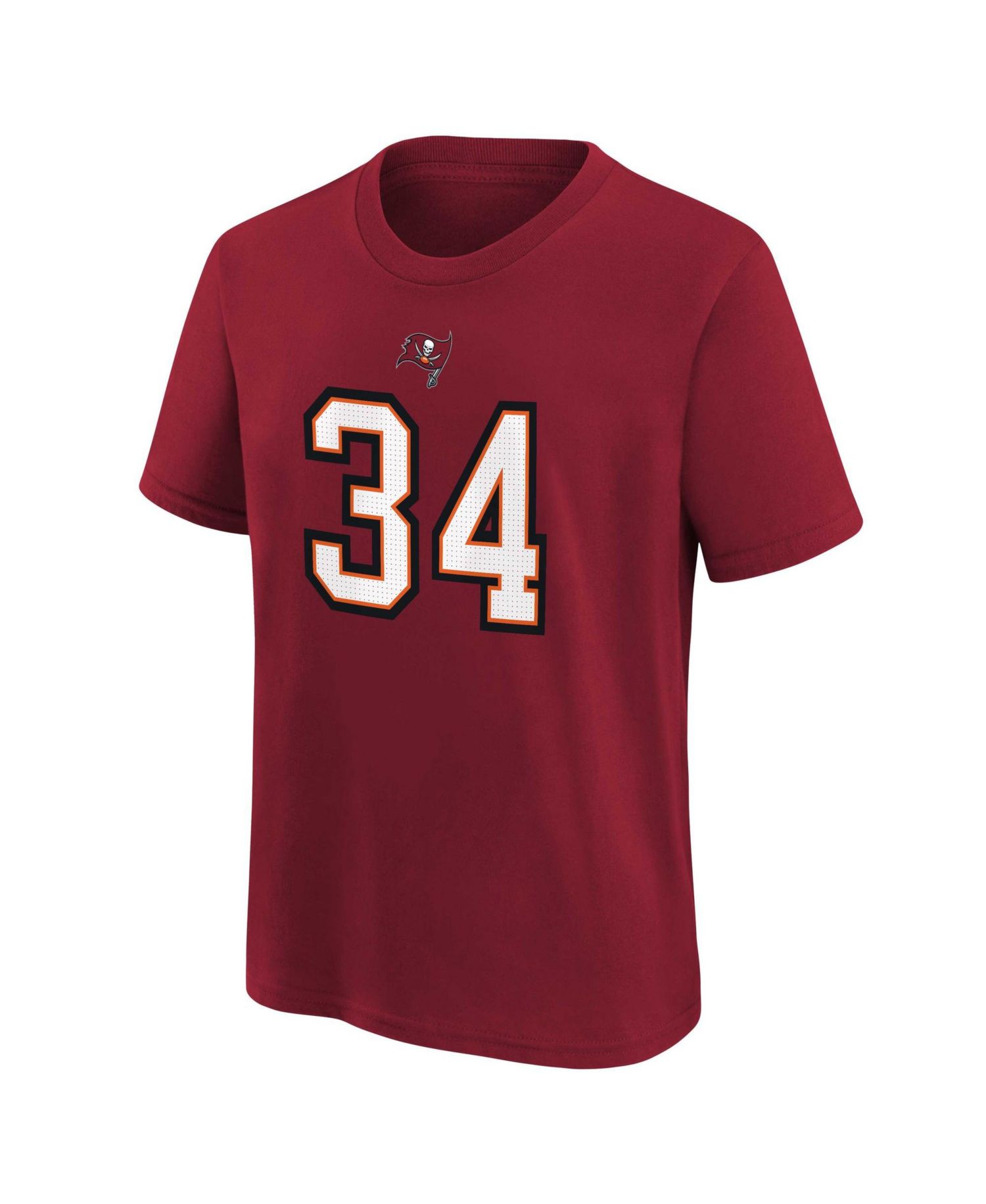 Big Boys' and Girls' Tampa Bay Buccaneers Alex Anzalone Name & Number Crewneck T-Shirt