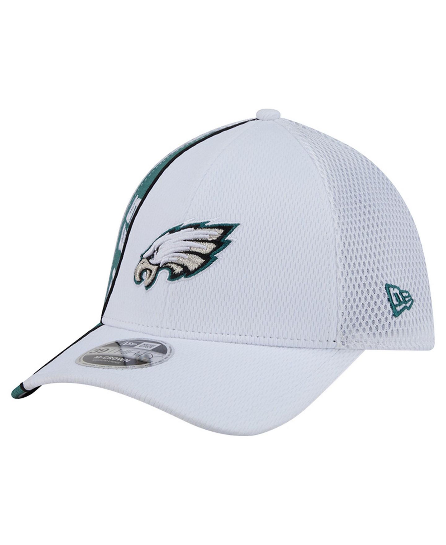 Мужская кепка New Era White/Midnight Green Philadelphia Eagles Dash 39THIRTY Flex Hat — фото 6