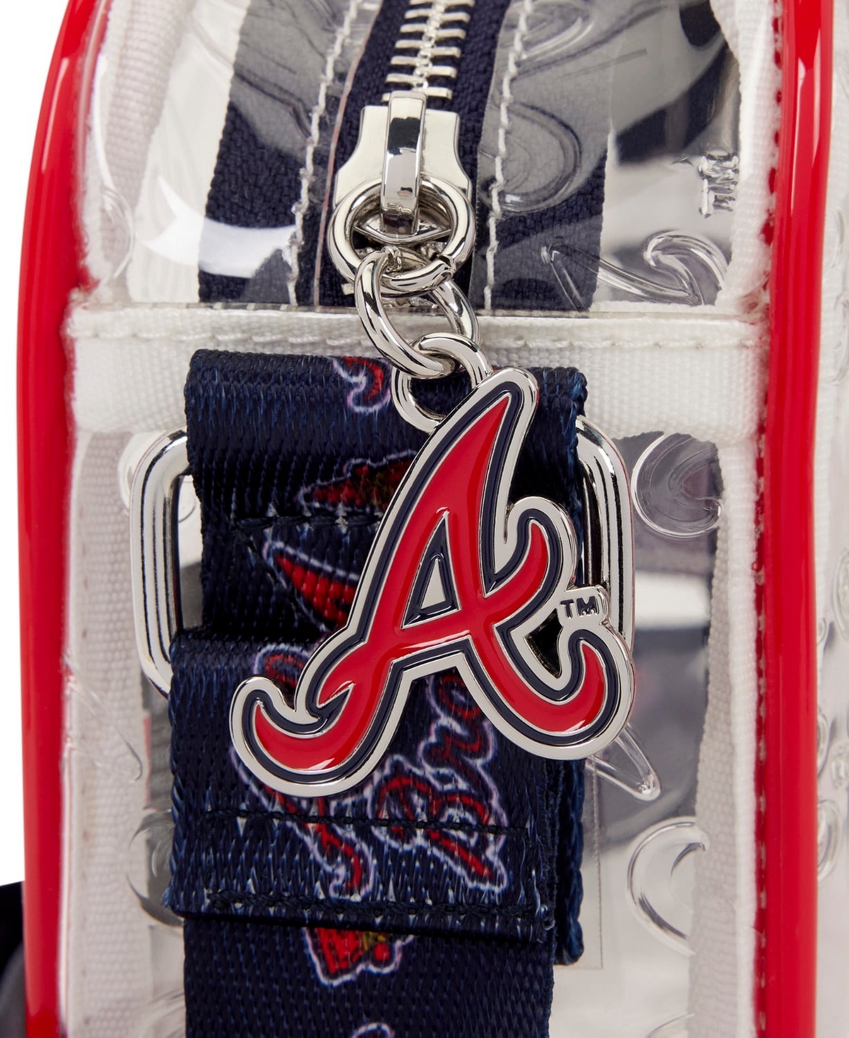Loungefly Atlanta Braves Clear All Over Logo Crossbody Bag