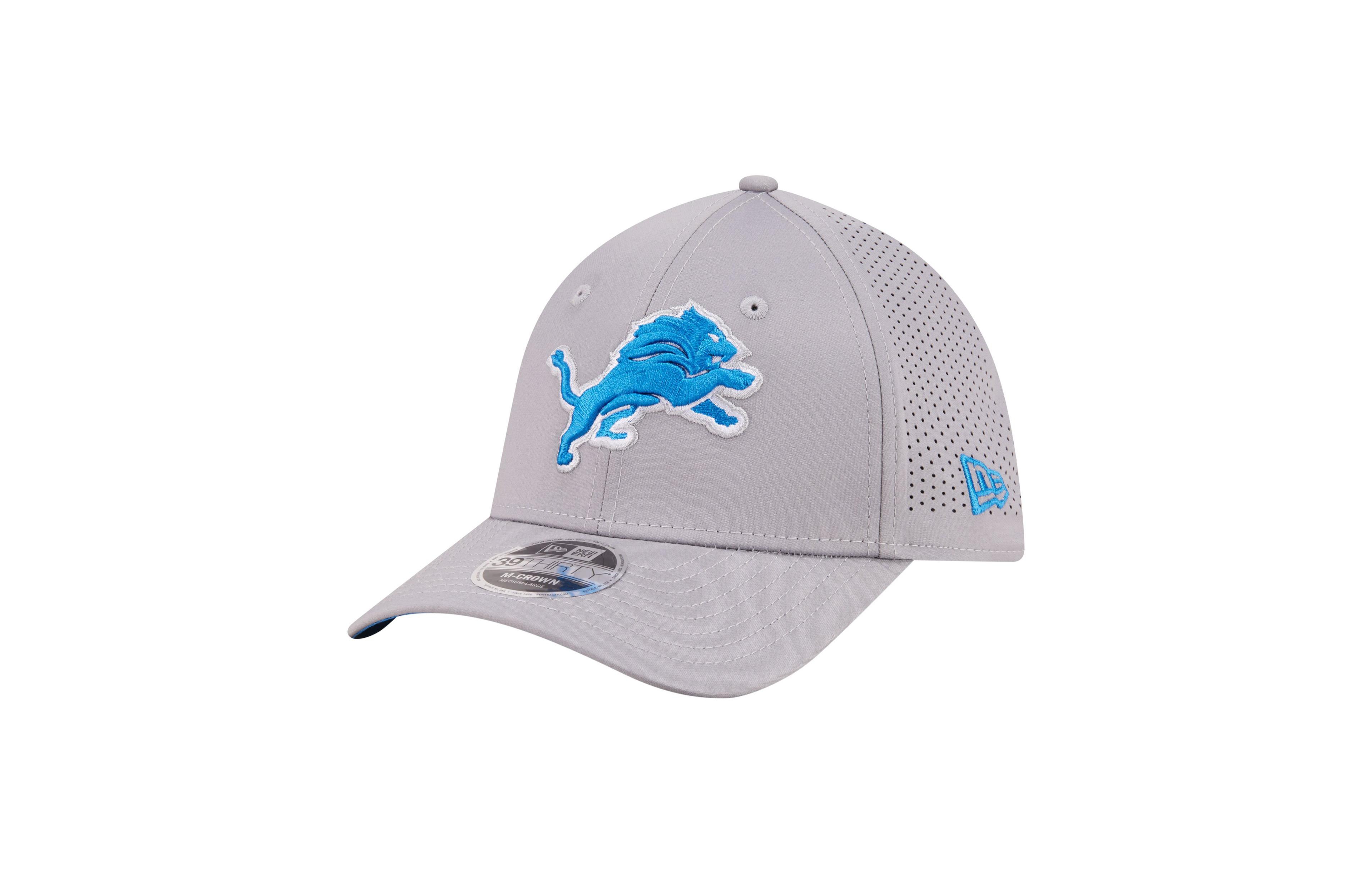 New Era Men's Detroit Lions 39THIRTY M-Crown Stretch-Fit Baseball Cap