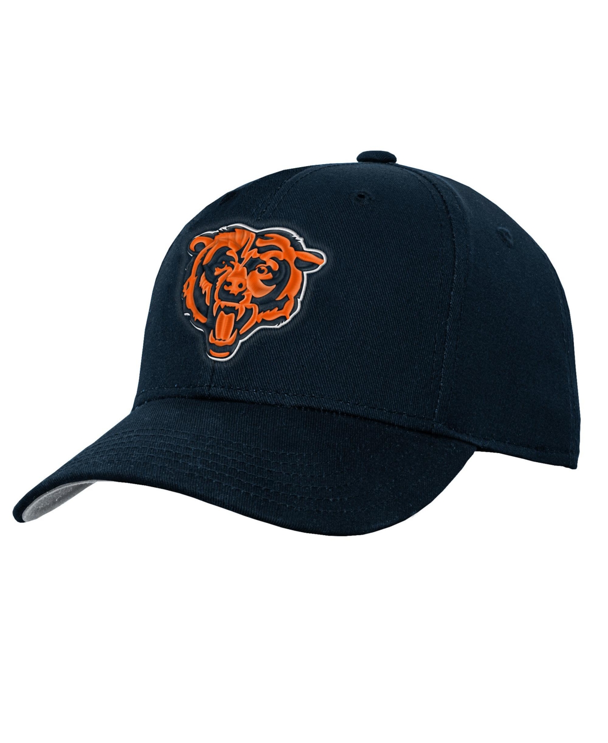 Outerstuff Kids' Big Boys' And Girls' Chicago Bears Structured-fit High-crown Pre-curved Hat In Navy
