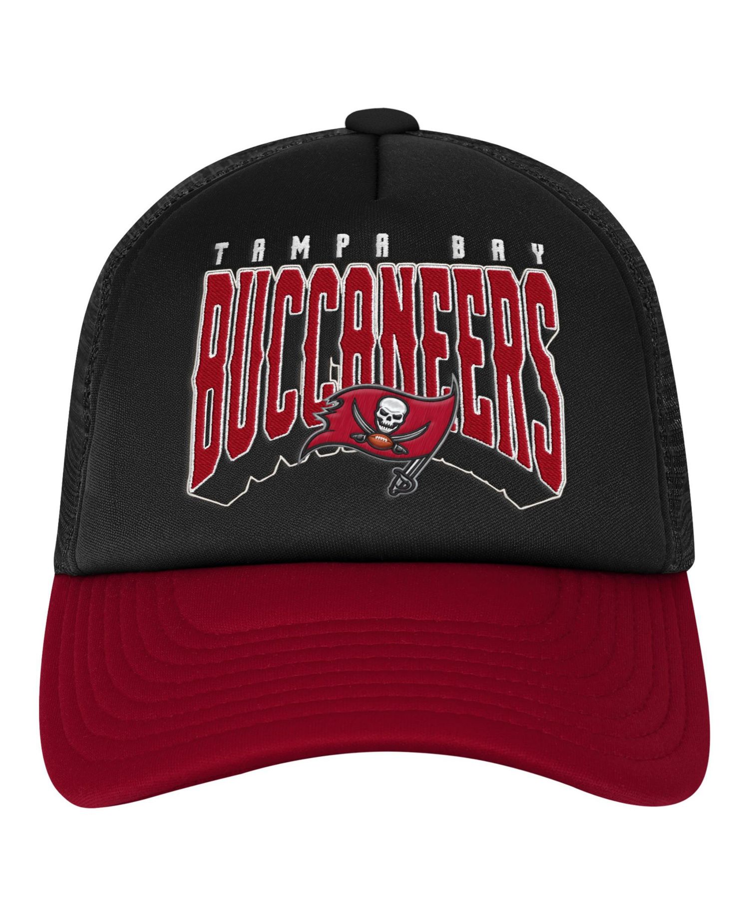 Big Boys and Girls Tampa Bay Buccaneers Handoff Foam Mesh Adjustable Trucker Hat