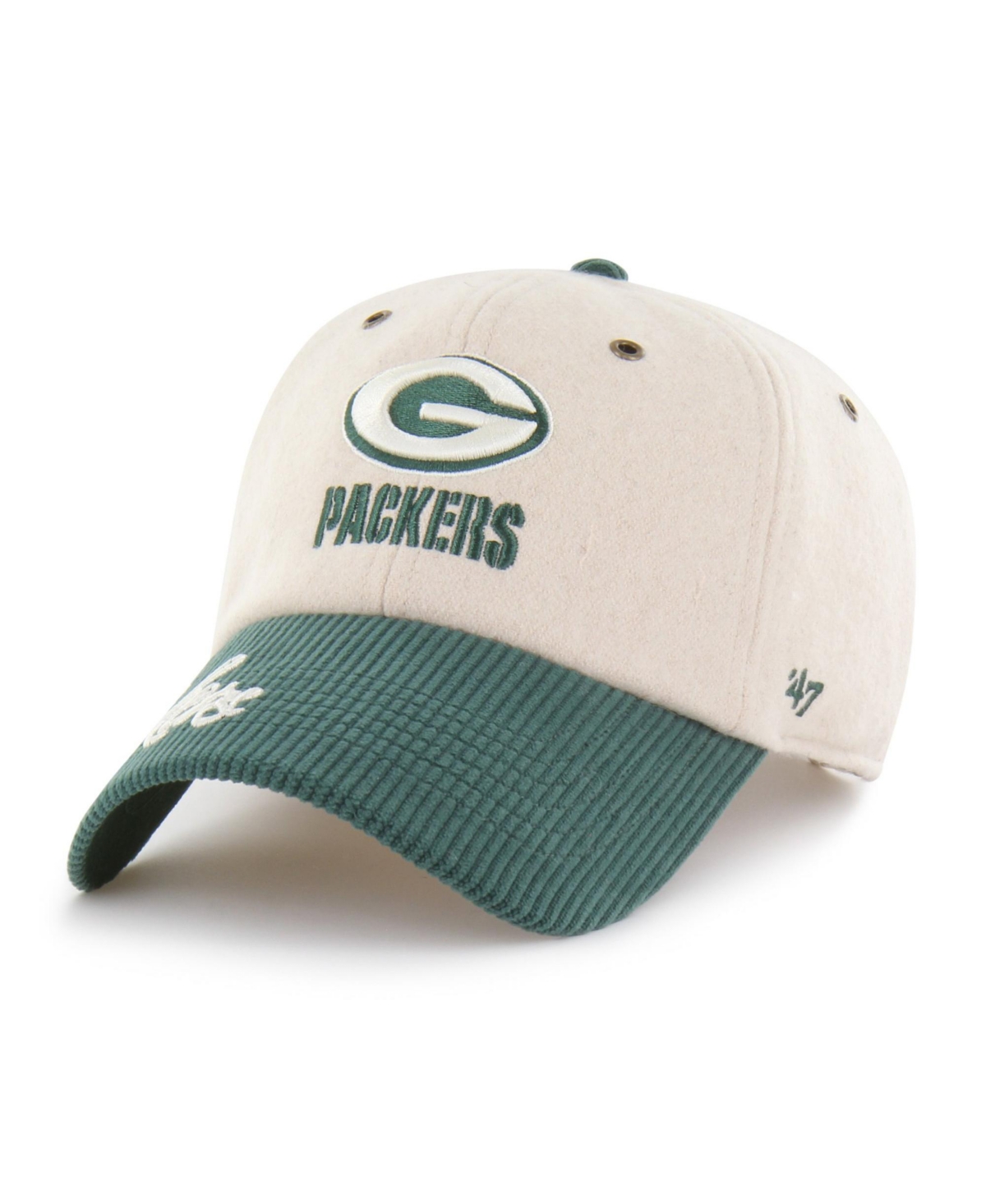 '47 Brand Women's Natural/ Green Bay Packers Rope Script Clean Up Adjustable Hat