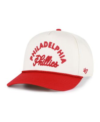 Men's and Women's Natural/Red Philadelphia Phillies Rope Script Hitch Adjustable Hat