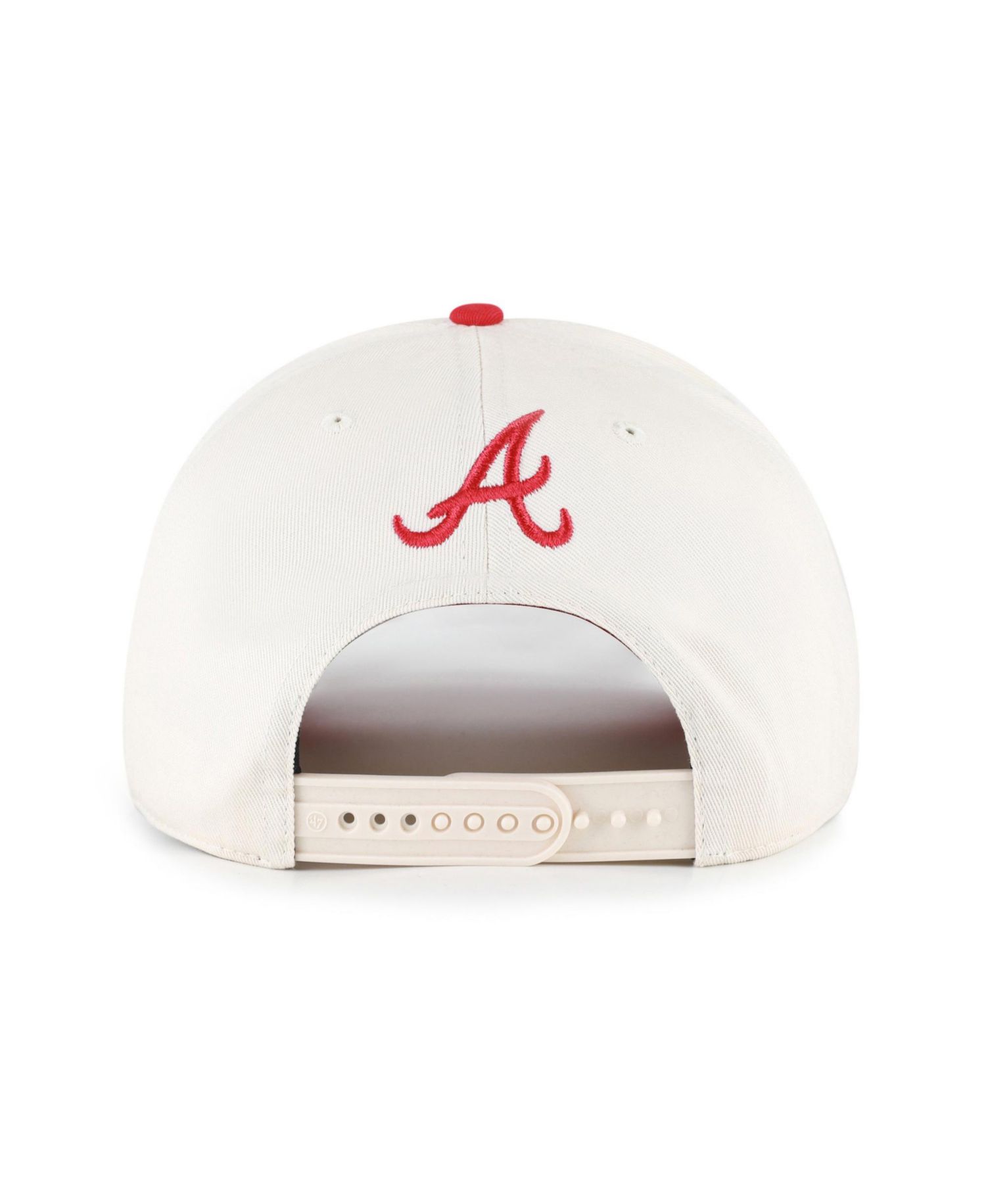Men's and Women's Natural/Red Atlanta Braves Rope Script Hitch Adjustable Hat