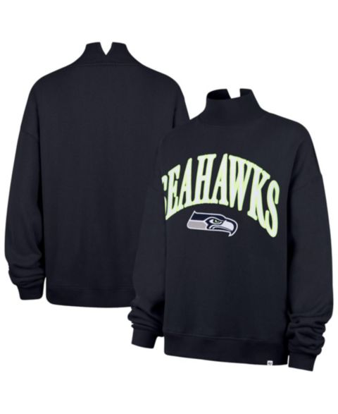 Женский свитшот '47 Brand Seattle Seahawks Vantage Mock-Neck Oversized Cropped Sweatshirt