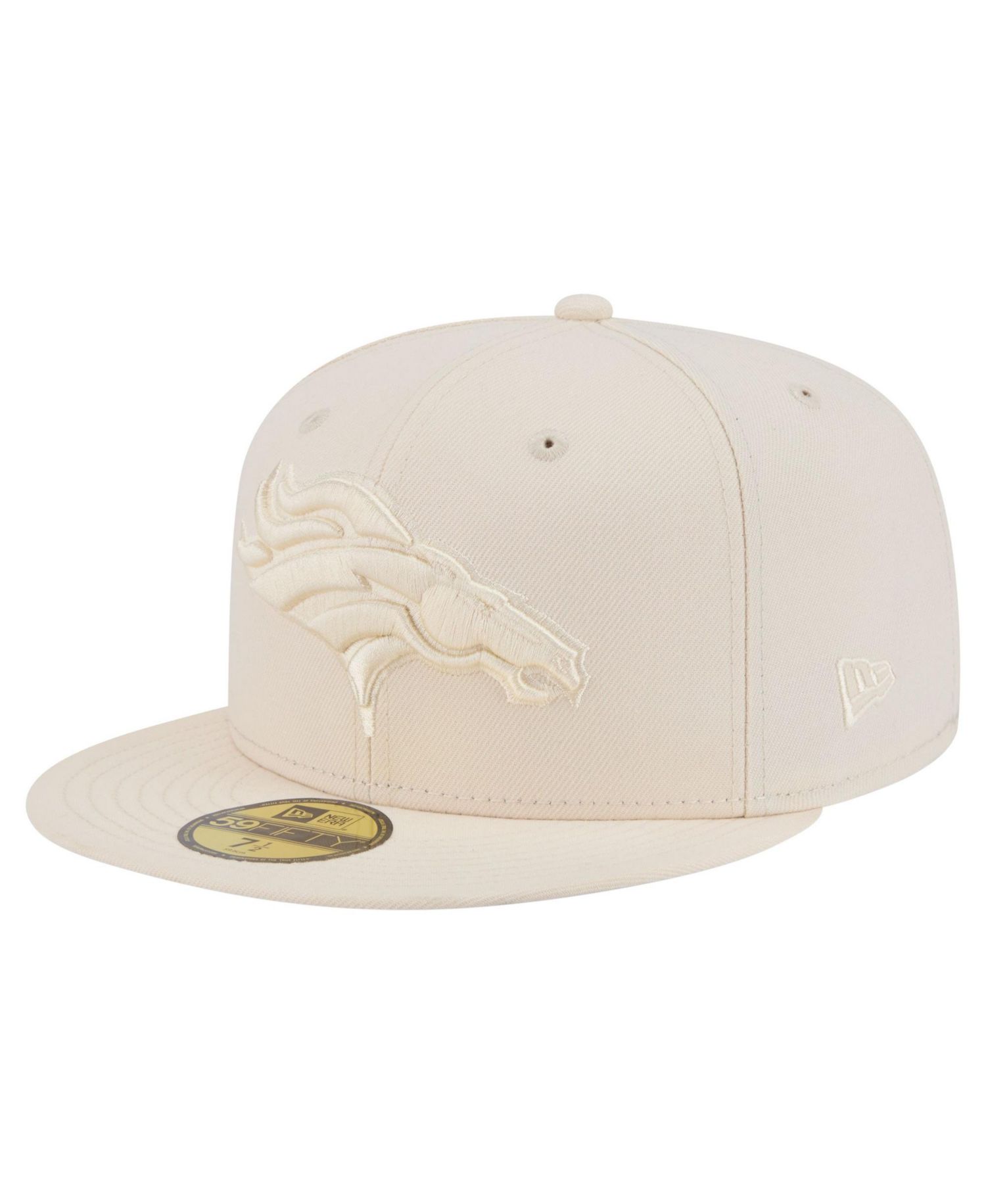 Men's Cream Denver Broncos Color Pack 59FIFTY Fitted Hat