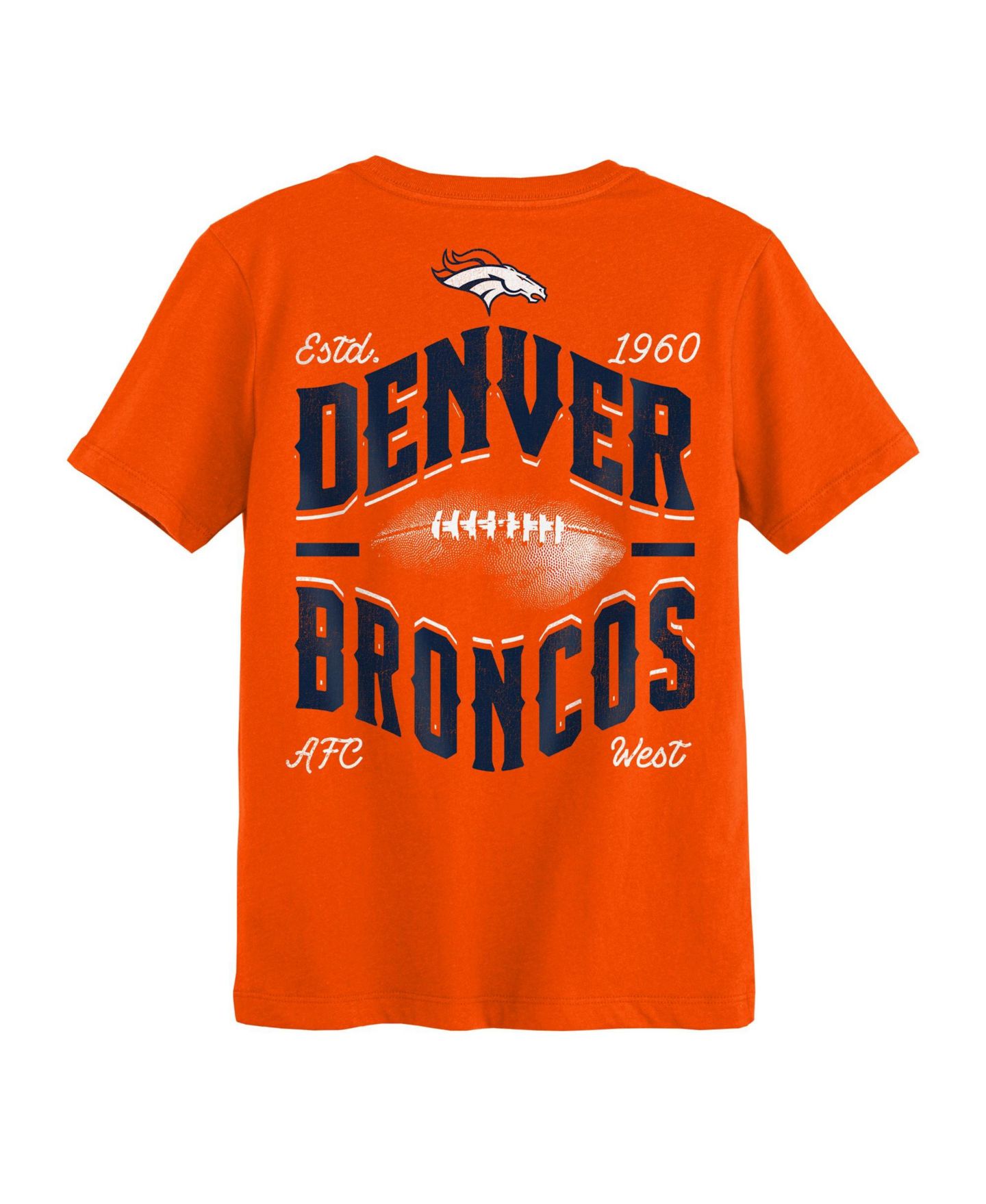 Футболка Outerstuff Denver Broncos Top Pick Distressed Crewneck для мальчиков-малышей — фото 3
