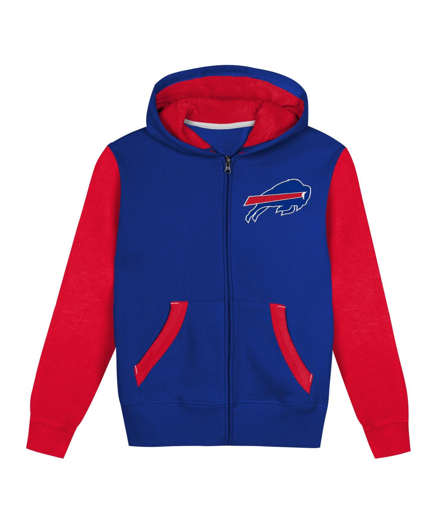 Худи Outerstuff Buffalo Bills Color-Block Fleece-Lined Full-Zip для мальчиков-малышей — фото 3