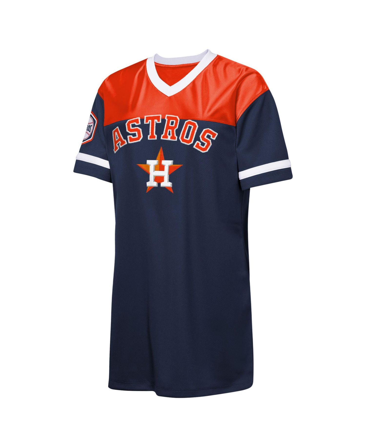 Girls' 4-16 Houston Astros Big League Cheer V-Neck Short-Sleeve T-Shirt Dress