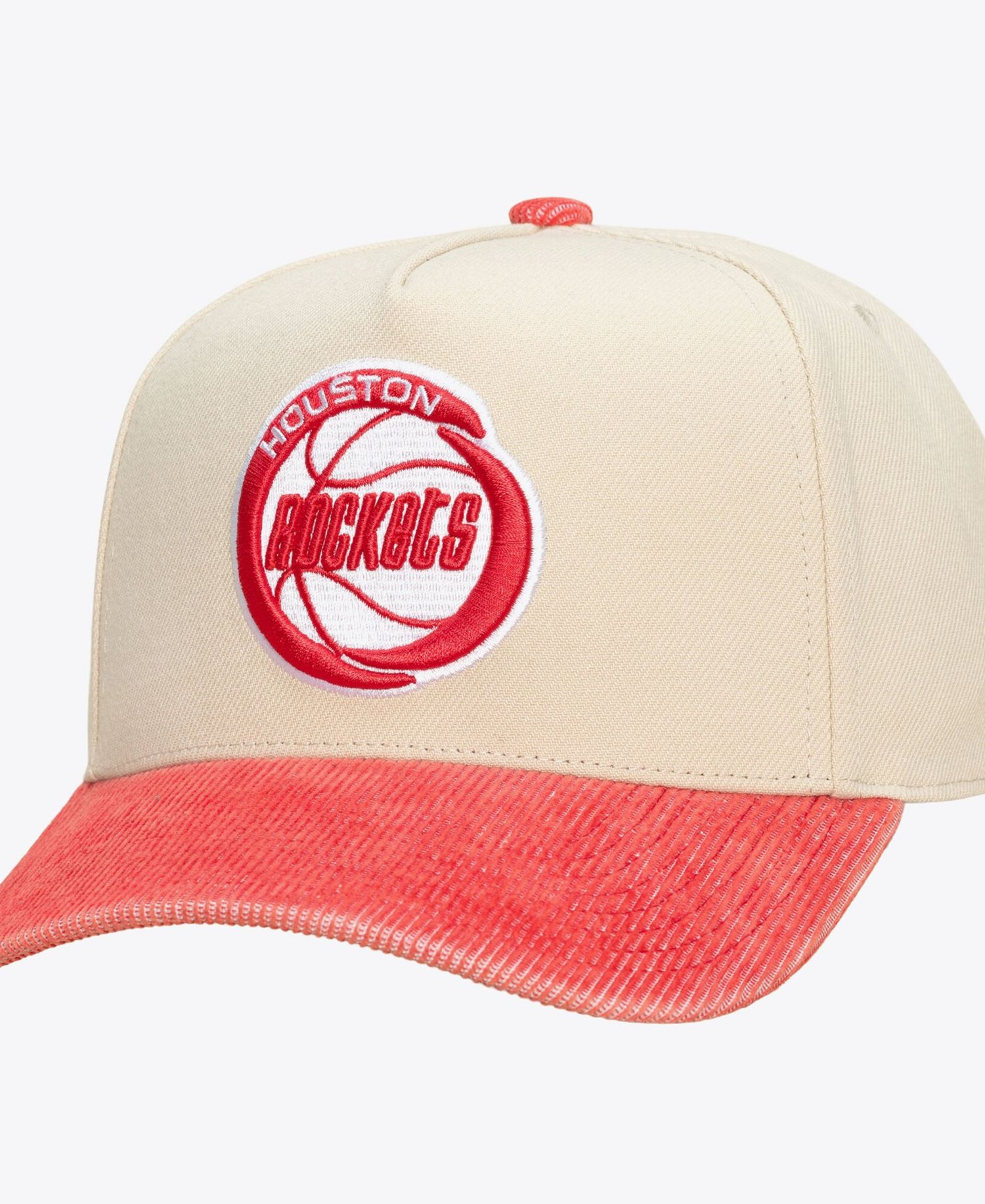 Men's and Women's Cream/Red Houston Rockets Faded Pro Snapback Hat