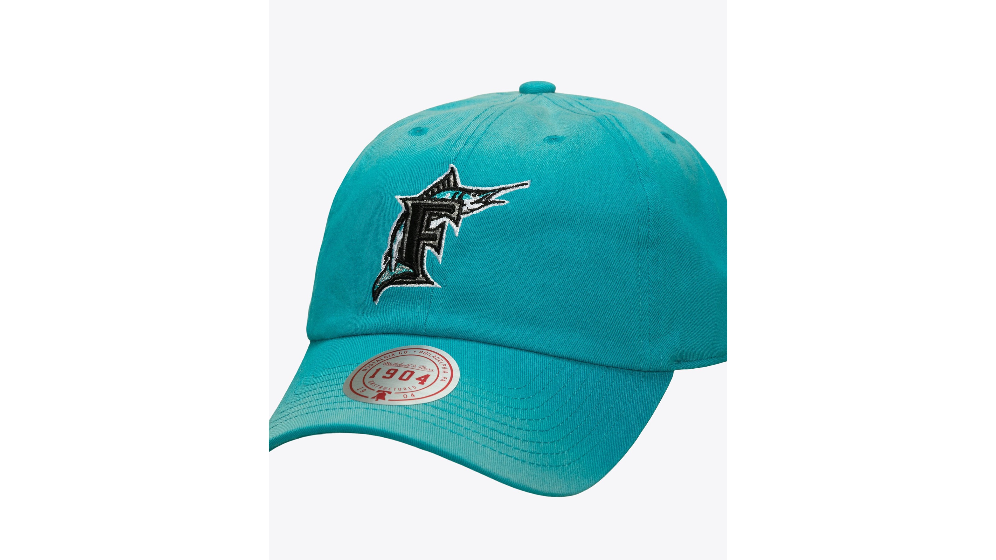 Mitchell & Ness Men's and Women's Florida Marlins Cooperstown Low-Crown Adjustable Baseball Cap