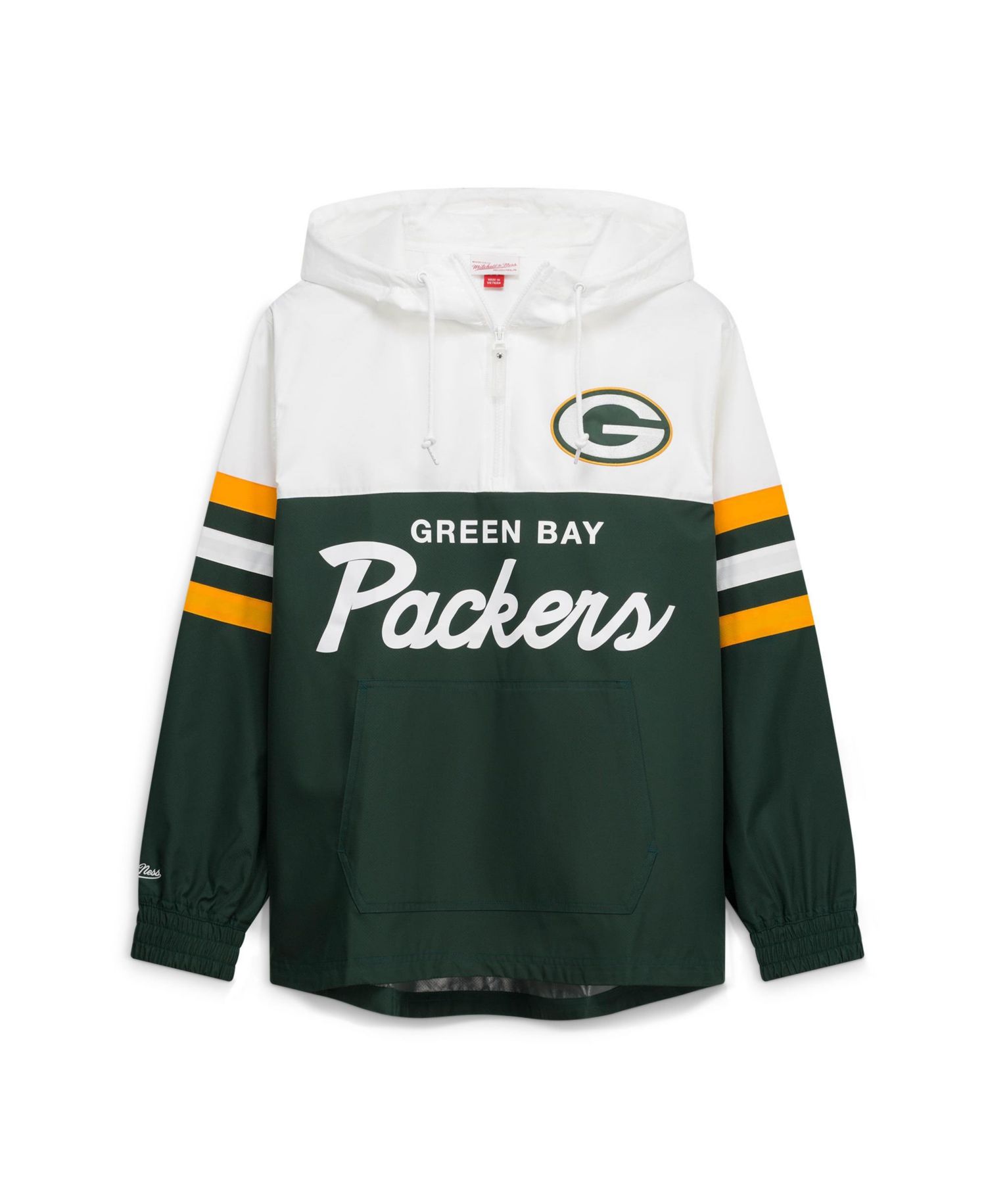 Men's Green Bay Packers Head Coach Anorak Quarter-Zip Windbreaker Jacket