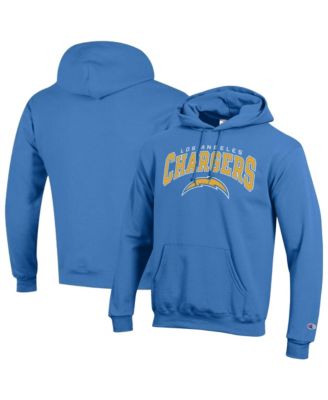Men's Los Angeles Chargers Powerblend Arch Over Logo Fleece-Lining Classic-Fit Hoodie