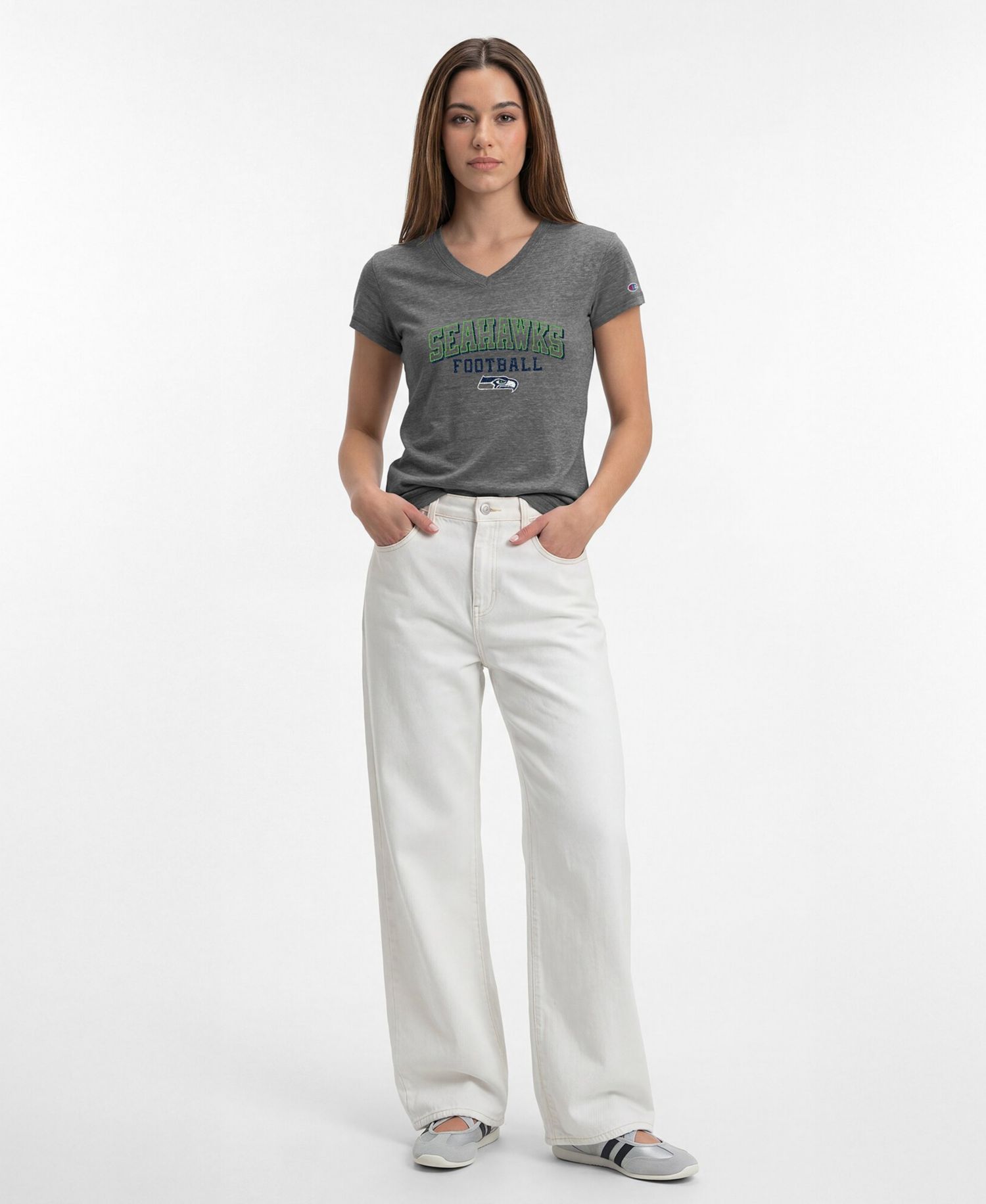 Women's Seattle Seahawks Triumph Tri-Blend V-Neck T-Shirt
