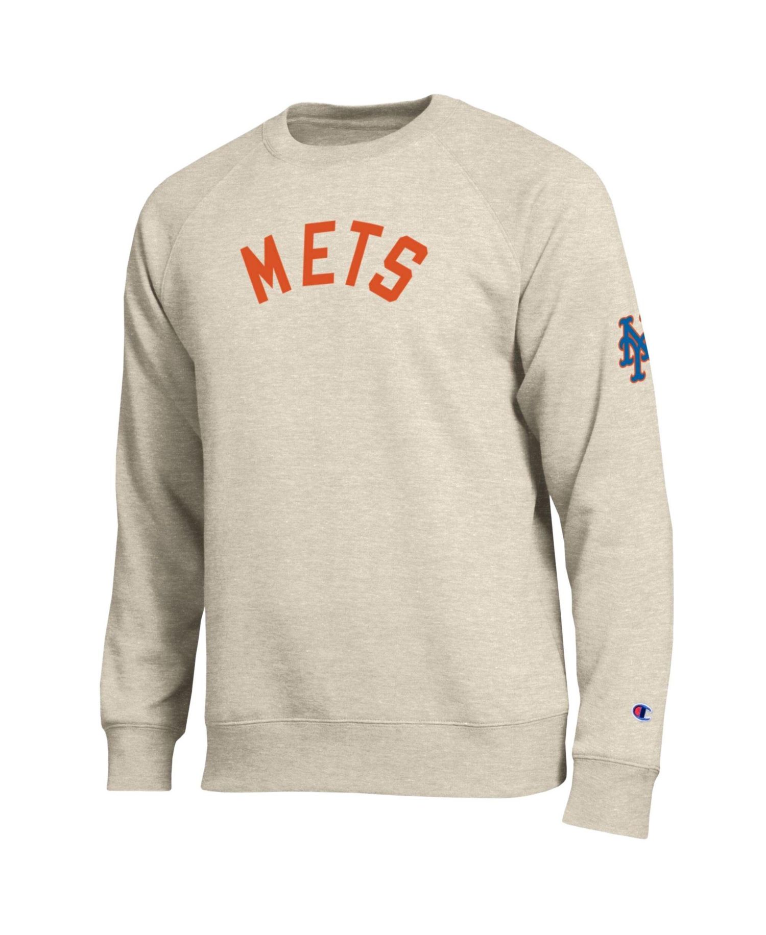 Men's New York Mets Fleece-Lined Raglan Relaxed-Fit Cotton-Blend Sweatshirt