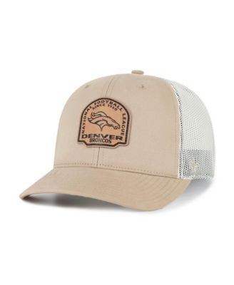 Denver Broncos Trucker Adjustable Leather-Applique Hat