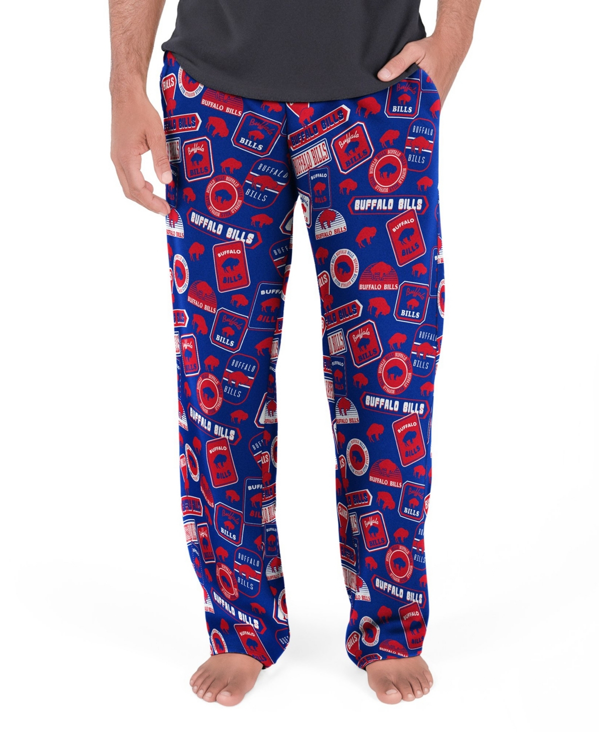 Concepts Sport Men's Royal Buffalo Bills Throwback Logo Grady Pants