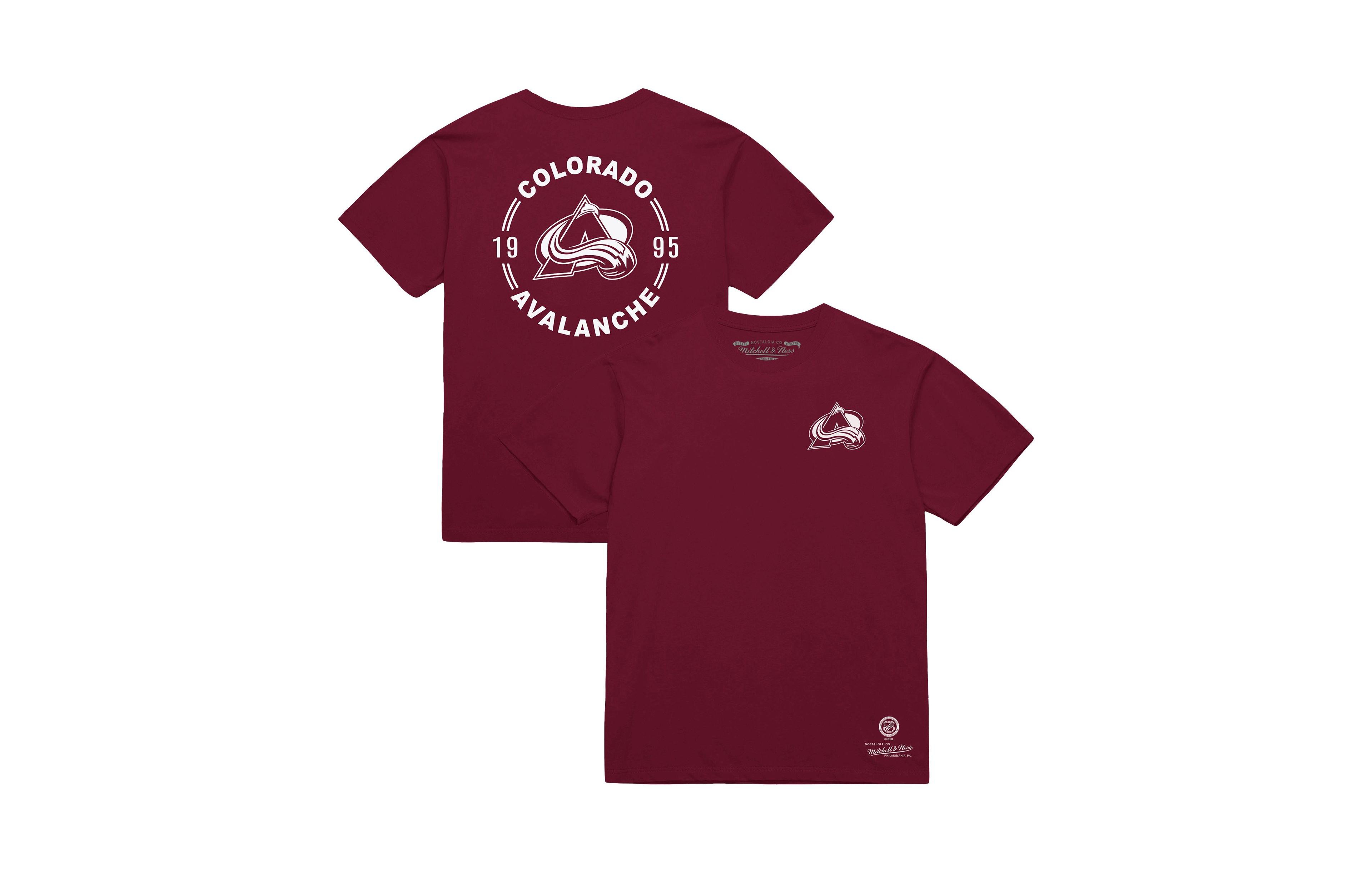 Mitchell & Ness Men's Burgundy Colorado Avalanche Core Penalty Box 3.0 T-Shirt
