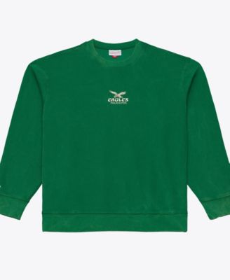 Men's Green Philadelphia Eagles Core Essentials Micro Logo Fleece Sweatshirt