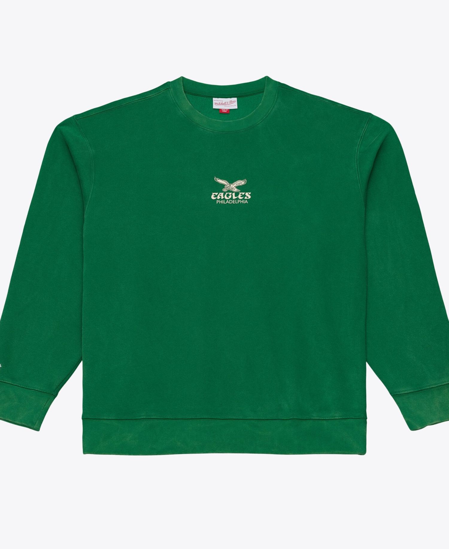 Men's Green Philadelphia Eagles Core Essentials Micro Logo Fleece Sweatshirt