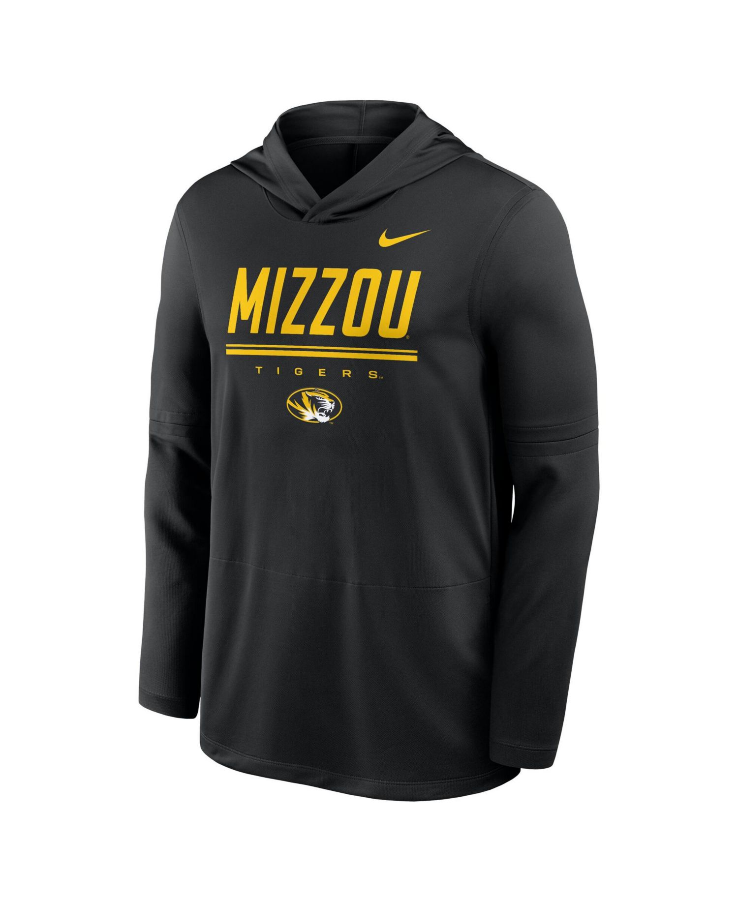 Men's Missouri Tigers 2026 Sideline Dri-FIT Long-Sleeve Removable-Sleeve Hoodie