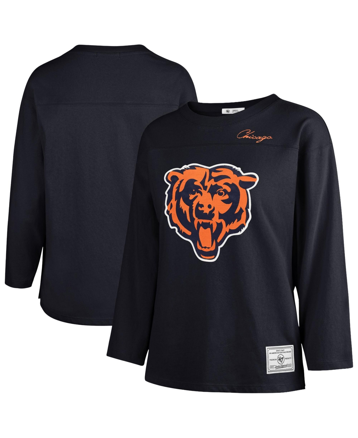 '47 Brand Women's Chicago Bears Game Nod Timeless Long-Sleeve Crewneck T-Shirt