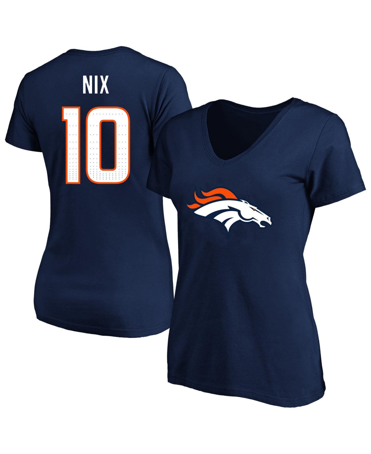 Fanatics Plus Denver Broncos Bo Nix V-Neck T-Shirt