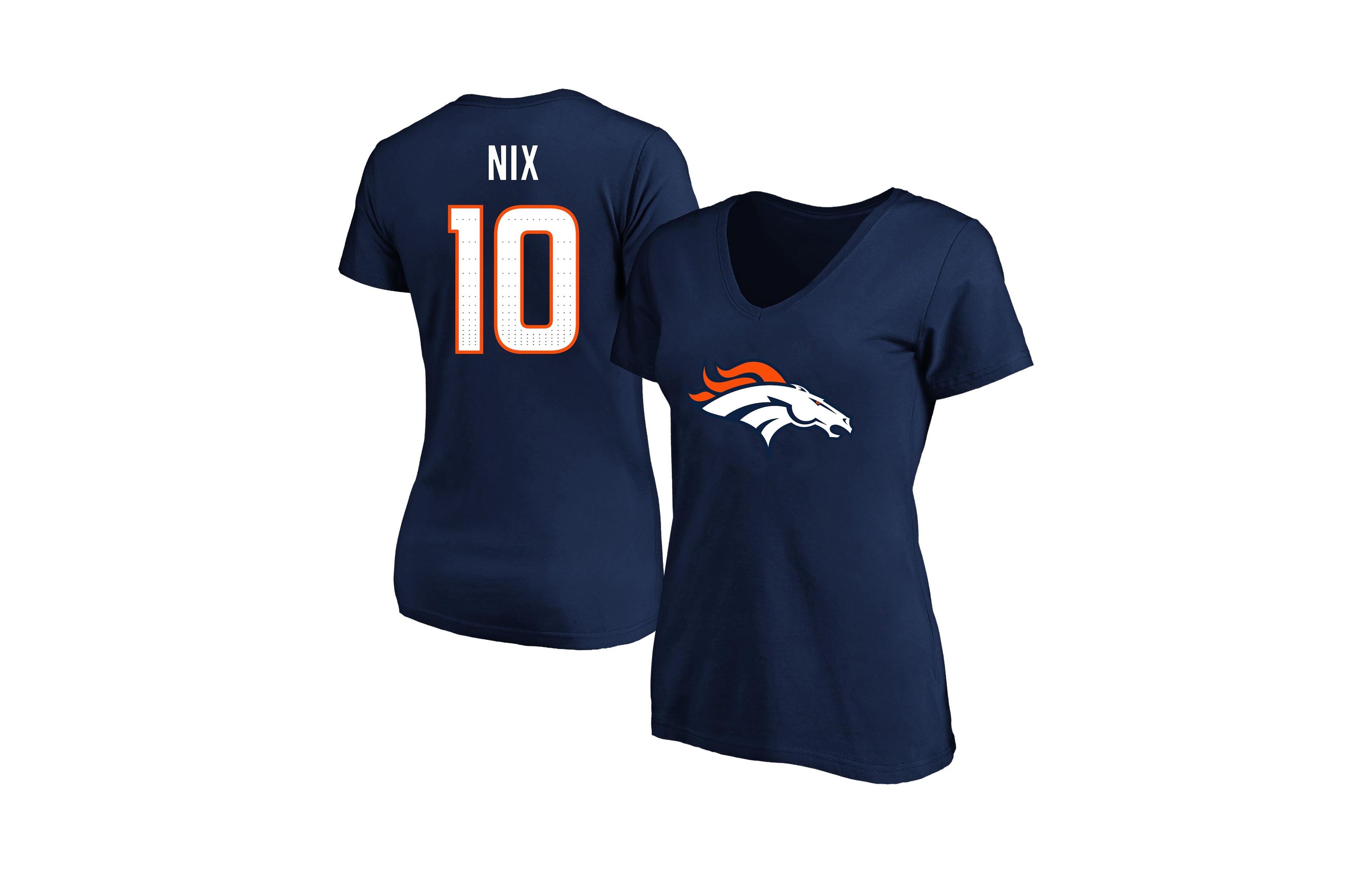 Fanatics Plus Denver Broncos Bo Nix V-Neck T-Shirt