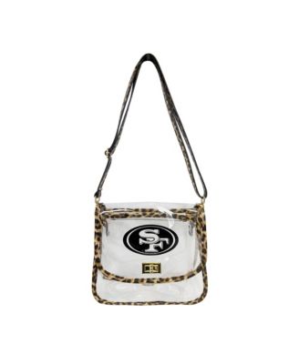 San Francisco 49ers Leopard Print Trim Clear Purse