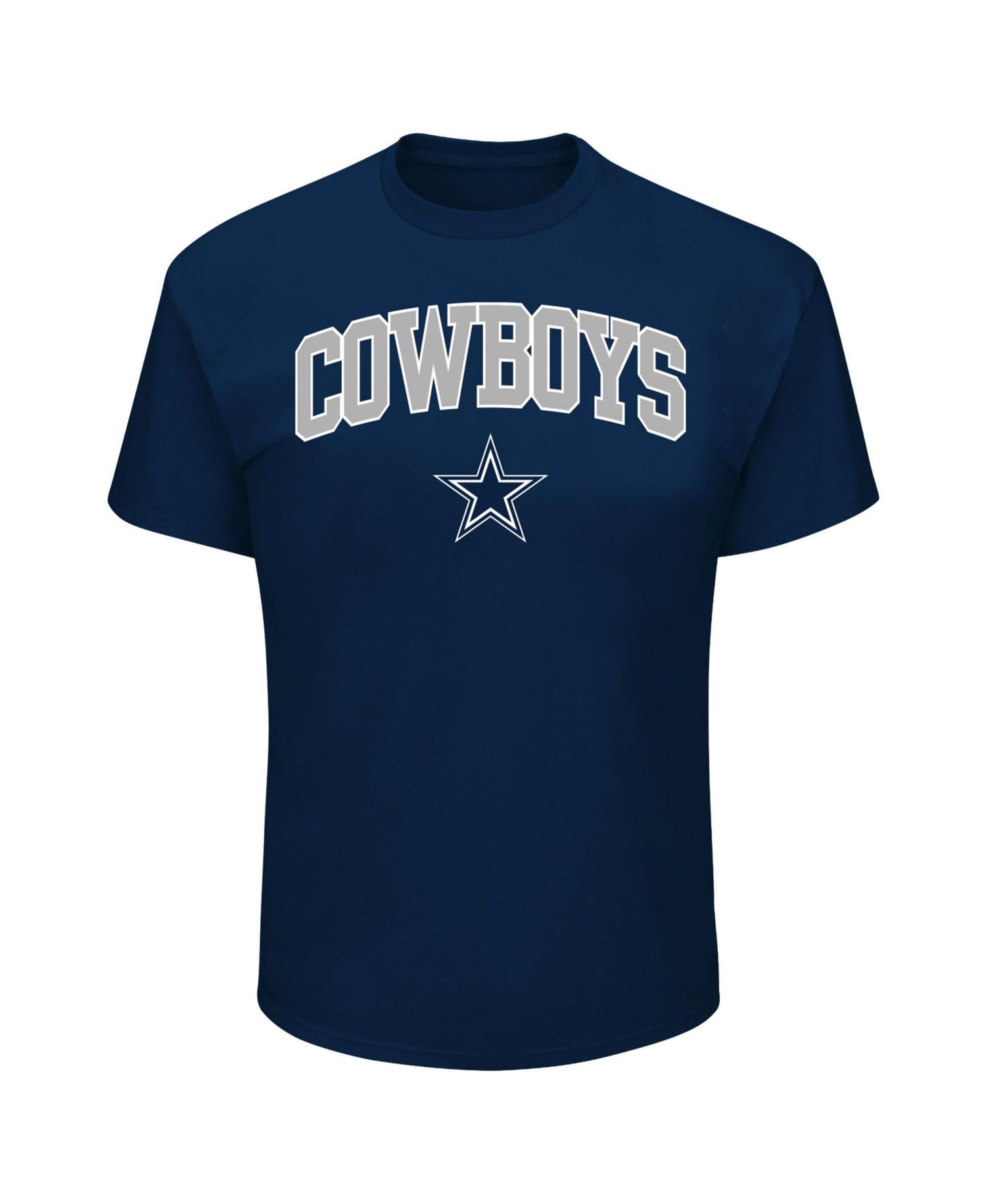 Men's Big & Tall Dallas Cowboys Arch Logo Screen Print Crewneck T-Shirt