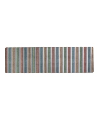Vintage Stripes Non-Slip Kitchen Mat, 17.5" x 60"