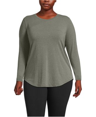 Plus Size Long Sleeve Cooling Performance Tunic Tee