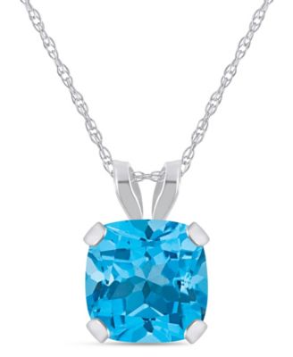 Amethyst (7/8 ct. t.w.) Pendant Necklace in 10k White Gold (Also available in Black Onyx, Citrine, Garnet, Peridot, Blue Topaz, and Pink Topaz)