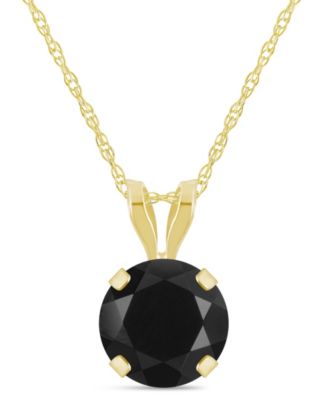 Amethyst (3/4 ct. t.w.) Pendant Necklace in 10k Yellow Gold (Also available in Aquamarine, Black Onyx, Citrine, Garnet, Peridot, Blue Topaz, Pink Topaz, and White Topaz)