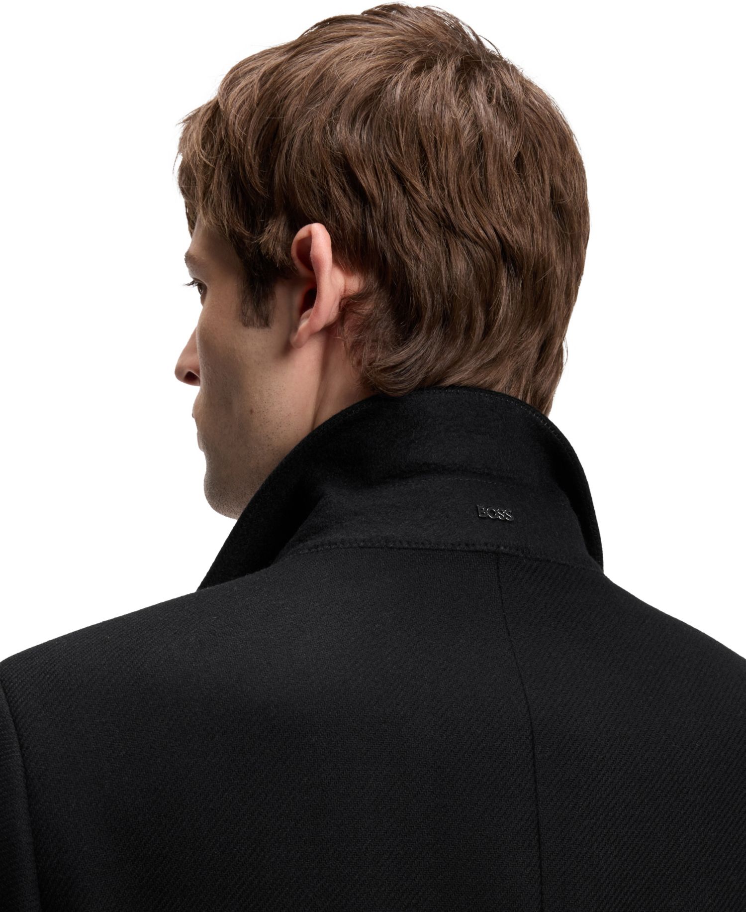 Men's Slim-Fit Formal Wool-Blend Coat