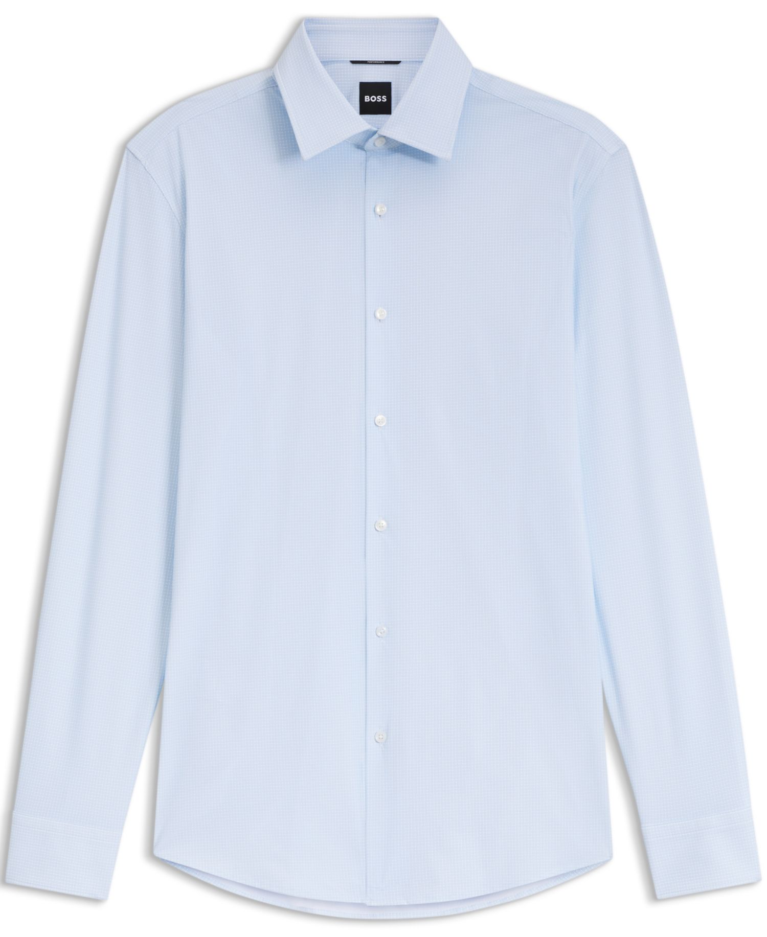 BOSS by Men's Printed Performance-Stretch Jersey Slim-Fit Dress Shirt