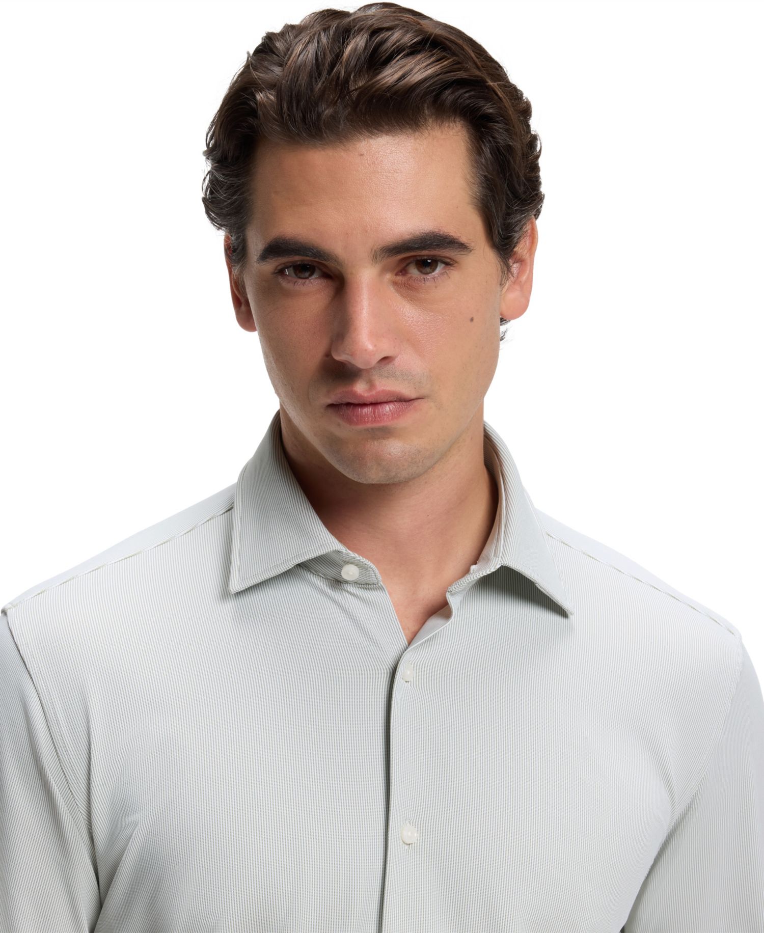 Men's Stretch Jersey Regular-Fit Business Dress Shirt